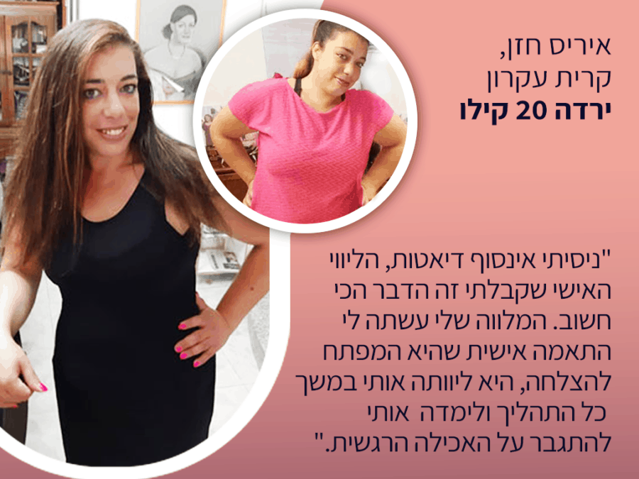 איריס חזן ירדה 20 קילו